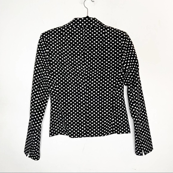 Diane Von Furstenberg Polka Dot Black & White Blazer SZ 2 - Picture 5 of 7